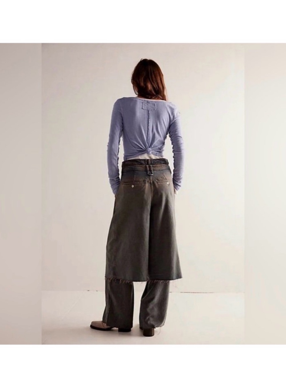 Free People Wide-Leg Layered Denim - Picture 3 of 5